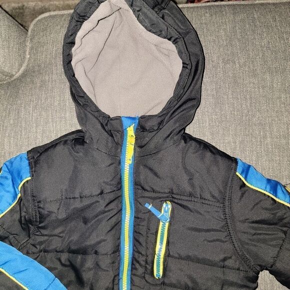 Protection System Black Bubble Jacket Winter Coat Hooded Zip Up Kids Boy… - Picture 6 of 10